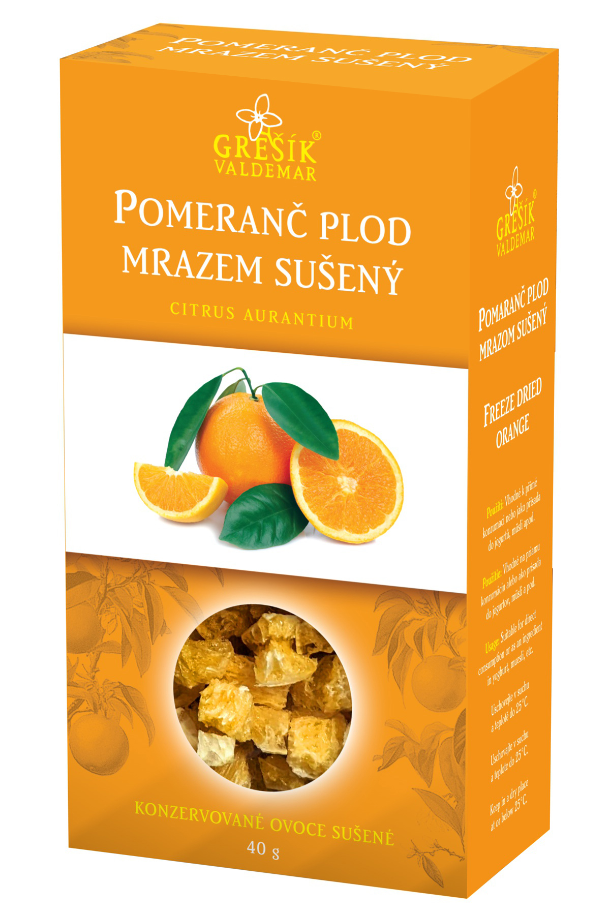 Pomaranč mrazom sušený