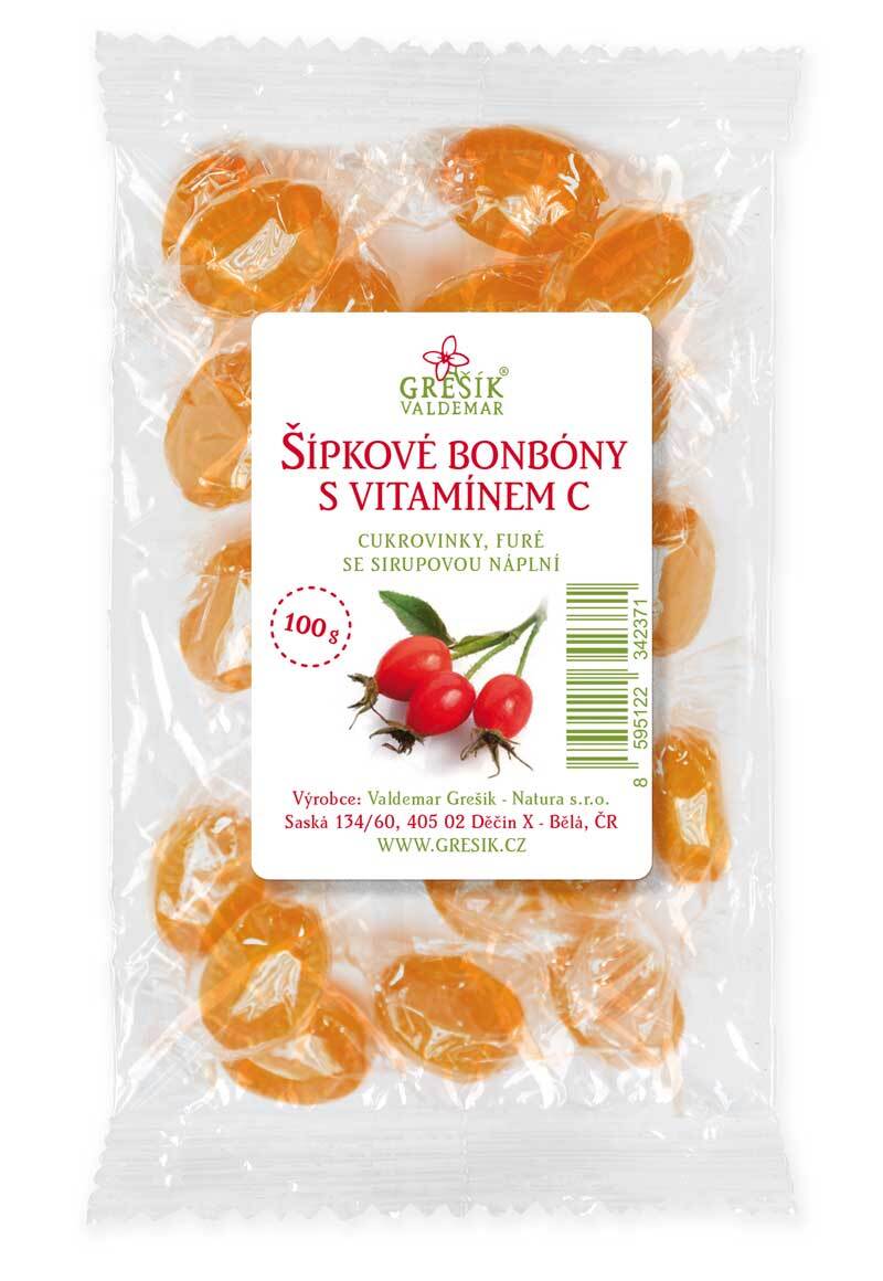 Cukríky ŠÍPKOVÉ s vitamínom C